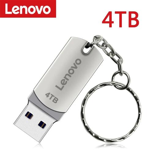Lenovo 4To Clé USB 3.0 portable en métal haute vitesse, mémoire étanche