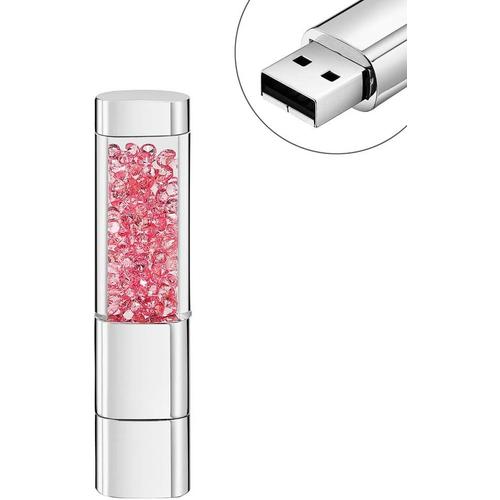 Clé USB, Premium imperméable clé USB2.0, 16 Go / 32Go Cles USB Lovely Style Diamant Stockage de données Haute Vitesse Mémoire Stick Pendrive