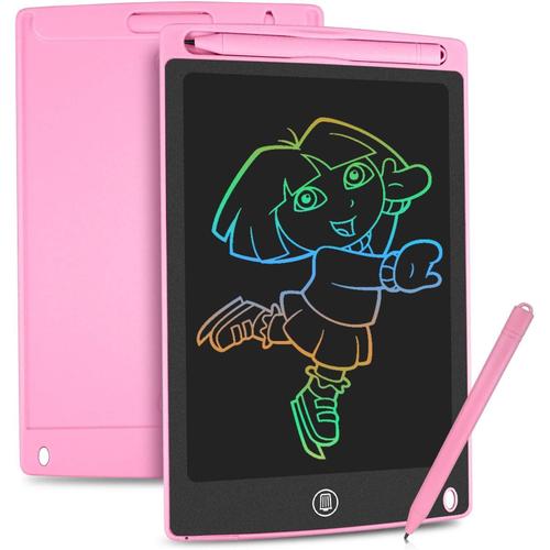 Tablette D'écriture Lcd Colorée, (Rose)Planche À Dessin De 8,5 Pouces Tablette Graphique Serrure À Clé Écriture Manuscrite Doodle Dessin Pad Enfants Jouets Cadeaux Pour Garçons Filles