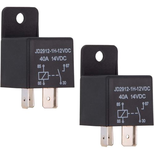 Relais Voiture 4-Pin 40 Ampères Spst 12v, Modèle No .: Jd2912-1h-12vdc 40a 14vdc, Auto Commutateurs Et Démarreurs, 2 Pack