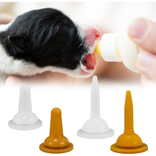 Tétine De Biberon,Tétine Pour Animaux De Compagnie, Mamelons De Chaton, Biberon Pour Animaux De Compagnie Mamelon, Tétine De Mangeoire, Pour Animaux De Compagnie Chats Chiens,4pcs