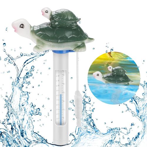 Thermomètre de piscine flottant, thermomètre de température d'eau avec cordon et petit déjeuner pour toutes les piscines extérieures et intérieures Spas Aquariums Jacuzz Étangs à poissons