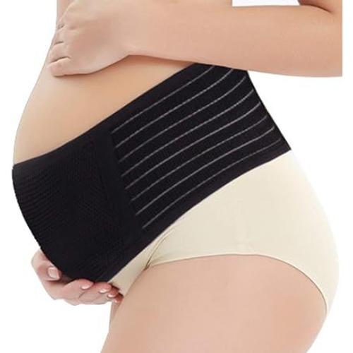 Ceinture Femme Enceinte 120cm Noir Ceinture Grossesse De Soutien Lombaire Et Abdominal-Ceinture De Maternité Soutien Pour Nouvelle Mère Avant Et Après Naissance Dimniuer La Douleur