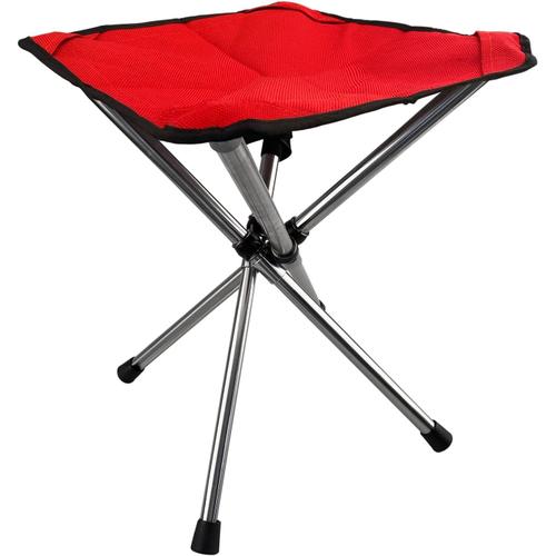 (Rouge- L)Tabouret Pliant Camping Siège De Pêche Trépied Pliable Petit Tabouret Télescopique Portable Léger Pour Randonnée Voyage Plage Bbq