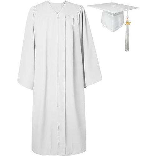 2023 Chapeau Graduation Cap And Gown ?45?Universitaire Costume Americain Adulte École Secondaire Maître Femme Homme 12 Farben