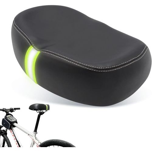 Noseless Selle De Vélo Confortable Large Avec Coussin Rembourré En Mousse À Mémoire De Forme Pour La Plupart Des Vélos