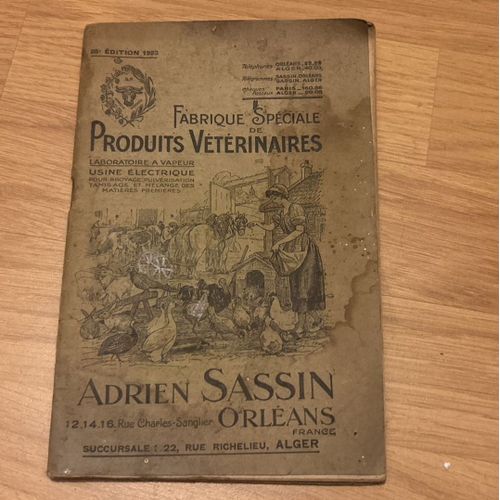 Fabrique Speciale De Produits Veterinaires - 22e Édition 1923.
