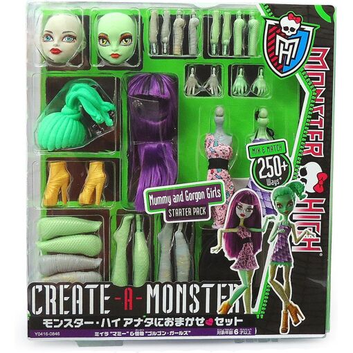 Monster High Create-A-Monster Starter Pack Mummy & Gorgon Creat...