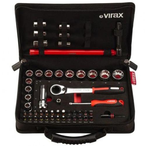 Coffret clé robinet + douilles traversantes, 51 pièces - VIRAX - 310410