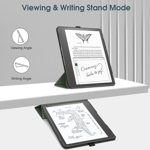 Étui pour 10,2 Kindle Scribe 2022 (Le Premier Kindle destiné à la Lecture  et à l'écriture) - Coque Ultra légère Pliable avec Support Stylet et  Veille/Réveil Automatique (ZB -Vert Alpin)