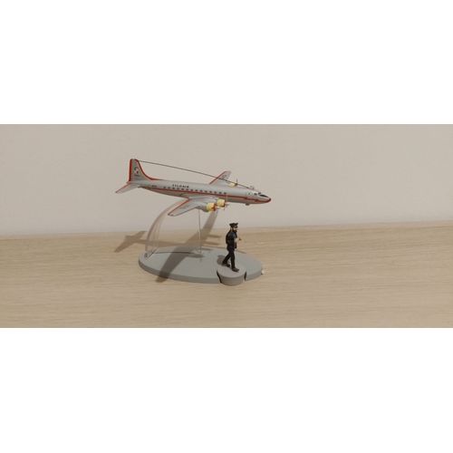 Figurine Capitaine Haddock Et L'avion De La Syldair - En Avant Tintin #24