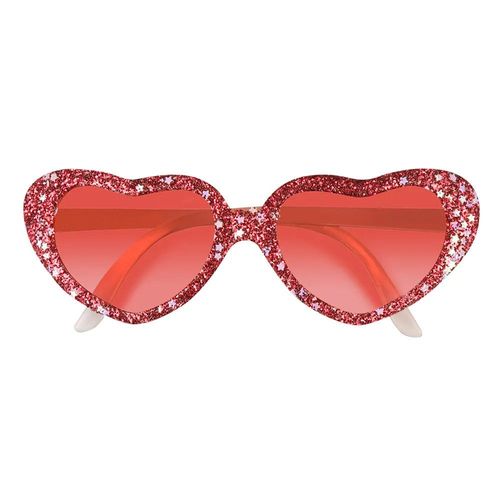 Paire De Lunettes CUr Rouge Pailleté Strass Femme