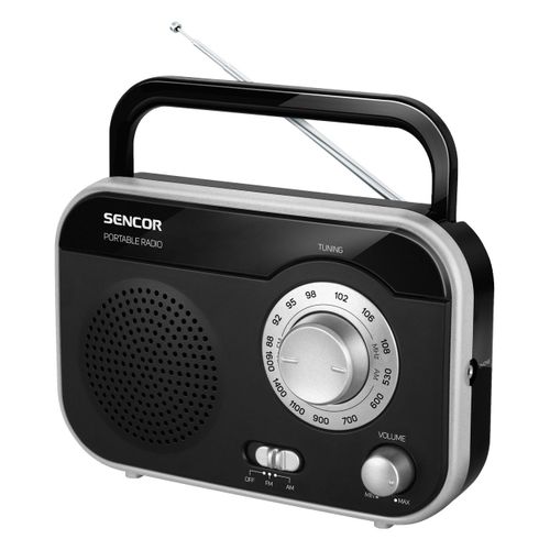 Sencor SRD 210 BS Radio Personnelle Analogique M?tallique (FM, AM), Radio, Gris, Noir
