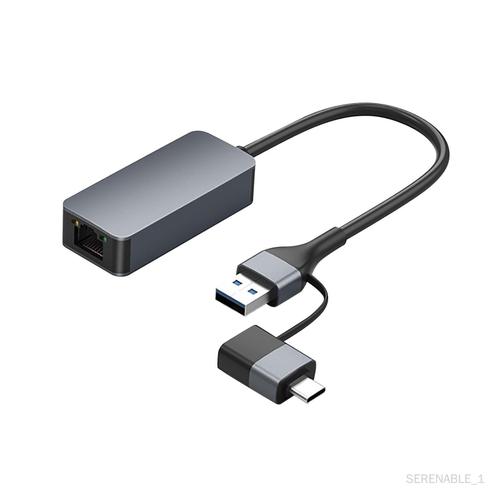 Adaptateur Ethernet USB C vers 2,5 G Convertisseur réseau ETHERNET USB A et