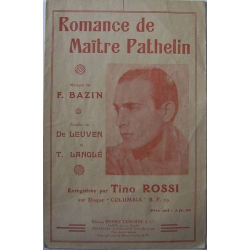 Romance De Maitre Pathelin