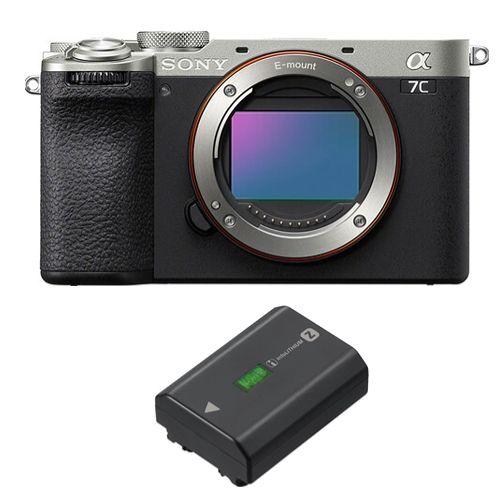 Sony Alpha A7C II Corps Argent + Sony NP-FZ100 Lithium-Ion Rechargeable Batterie