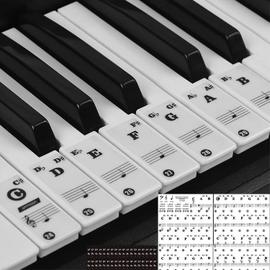 Autocollant PVC Piano clé décalcomanie amovible clavier électronique  autocollant note de piano Note décalque fournitures d'instruments de  musique 