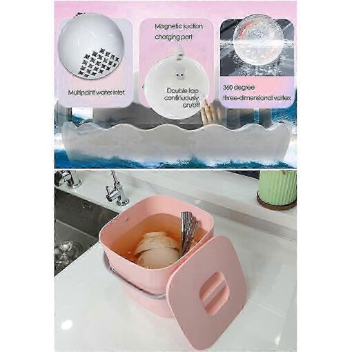 Mini Lave-Vaisselle 18w Rechargeable Ménage Électrique Lave-Vaissel...