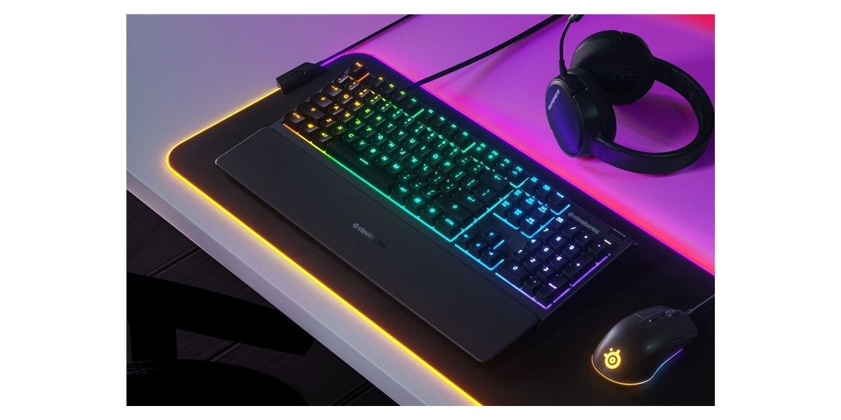 SteelSeries Apex 3 - Clavier - r�tro-�clair� - USB - AZERTY - Fran�ais - commutateur : Whisper Quiet Gaming Switch image 3 | Rakuten