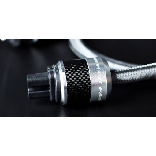Norstone - C�ble d'alimentation - Tresse textile noire-argent�e - 1 x prise d'alimentation type SchukoCorps aluminium et fibre d' carbon / 1 x connecteur � 3 p�les IEC-C15Corps aluminium et fibre d' carbon image 2 | Rakuten