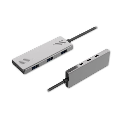 MCL - Concentrateur (hub) - 5,0 Gbps, PD 100W - 3 x SuperSpeed USB 3.0 + 3 x USB-C - de bureau