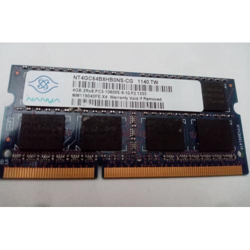 Barrette RAM 4 Go 2Rx8 PC3 / 10600S / 64B8HBONS DDR3