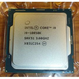 Intel® Core¿ i9-10850K, processeur débloqué pour PC de bureau, 10 c?urs, jusqu'à 5,2 GHz, débloqué, LGA1200 (chipset Intel® série 400), 125 W (Neuf)