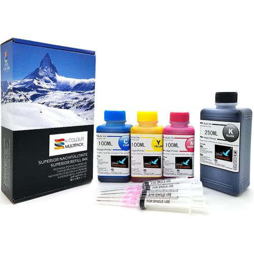 550ml D'encre De Recharge Pour Hp 302 Xl,Compatible Avec Hp Deskjet 1110,2130,3630,Envy 4520,4524,4525 Cartouches D'encre,Kit De Recharge Pour Imprimantes Hp.[Y984]