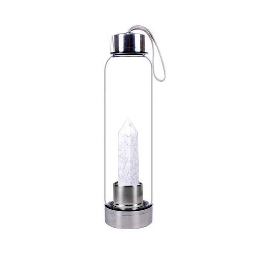 550ml - Hurler - Bouteille D'eau En Pierre De Clip Naturel, Oblisque De Gurison, Baguette D'lixir, Quartz, Gemme Colore, Livraison Directe