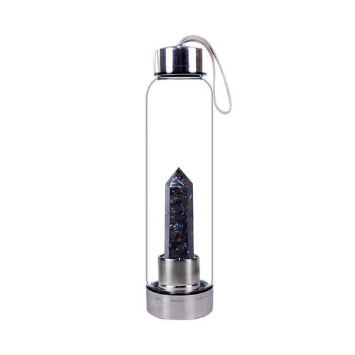 550ml - Pierre De Feu D'artifice - Bouteille D'eau En Pierre De Clip Naturel, Oblisque De Gurison, Baguette D'lixir, Quartz, Gemme Colore, Livraison Directe