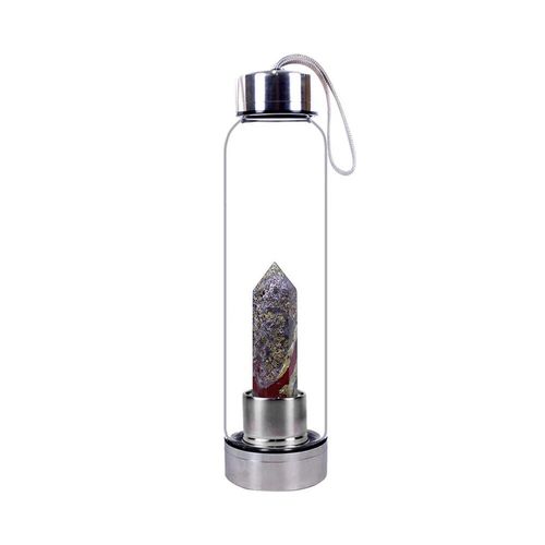 550ml - Pierre De Sang De Dragon - Bouteille D'eau En Pierre De Clip Naturel, Oblisque De Gurison, Baguette D'lixir, Quartz, Gemme Colore, Livraison Directe
