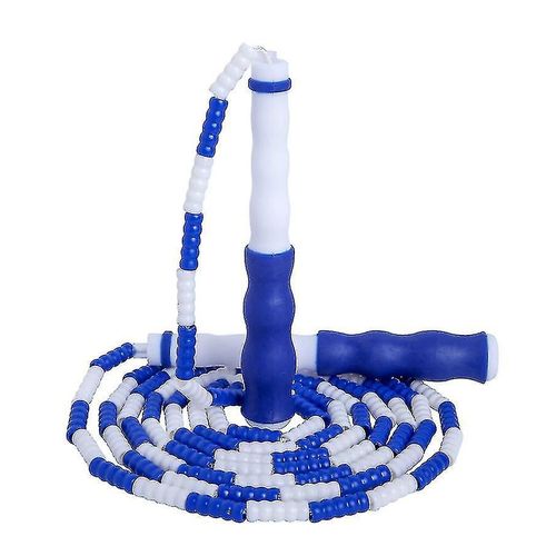 Corde À Sauter À Perles Souples Avec Section Réglable, Corde À Sauter Sans Enchevêtrement, Équipement De Sport De Fitness Bleu