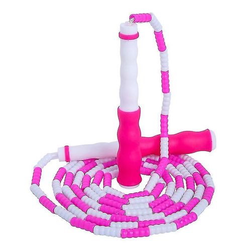 Corde À Sauter À Perles Souples Avec Section Réglable, Corde À Sauter Sans Enchevêtrement, Équipement De Sport De Fitness Rose