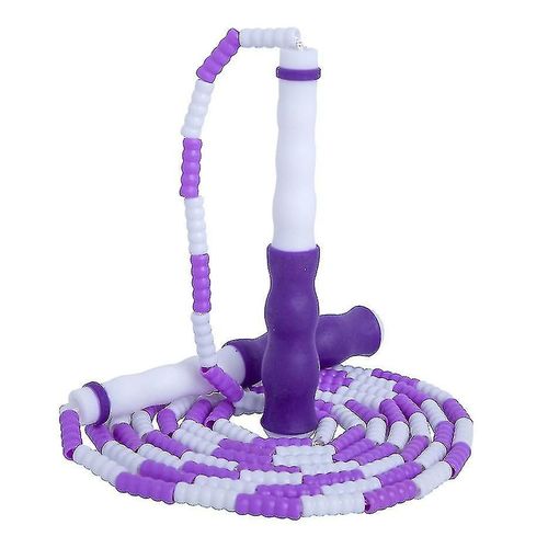 Corde À Sauter À Perles Souples Avec Section Réglable, Corde À Sauter Sans Enchevêtrement, Équipement De Sport De Fitness Violet