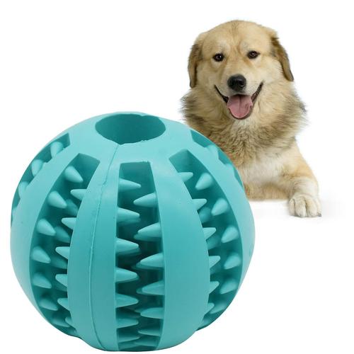 Jouet Pour Chiot, Boule De Collation Non Toxique Pour Chien, Adaptée Aux Chiots Et Aux Chats, Jouet Interactif, Mangeoire À Balle, 7 Cm, Vert Et Bleu