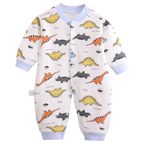 Barboteuse Bébé Garçon Fille Nouveau-Né Pyjama Combinaison Combinaison Pyjama Longue Manches Vêtements De Nuit 0-12 Mois 6 À 9 Mois Dinosaure