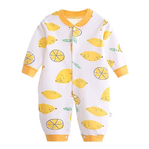 Barboteuse Bébé Garçon Fille Nouveau-Né Pyjama Combinaison Combinaison Pyjama Longue Manches Vêtements De Nuit 0-12 Mois 0 À 3 Mois Jaune Citron