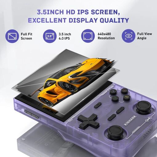 Console De Jeu Rétro Portable Avec écran IPS 5,5 Pouces - Plus De 4000 Jeux Classiques, Sortie TV, Batterie Intégrée - 2