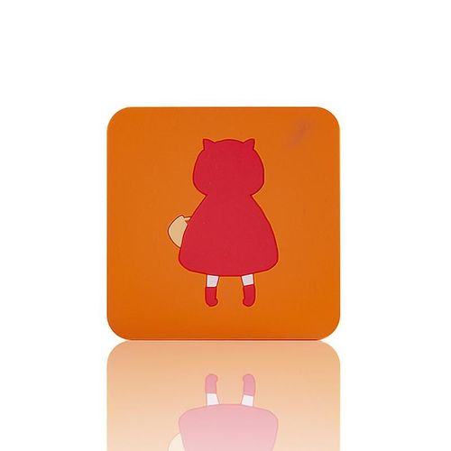 Napperon antidérapant dessin animé, dessous de verre en caoutchouc souple Anti-brûlure, 2 pièces, petit chaperon rouge