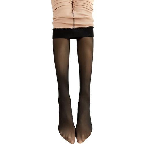 Magic Extra Épais Chaud Hiver Double Doublure Stretch Polaire Thermique Collants Pour Femmes Noir