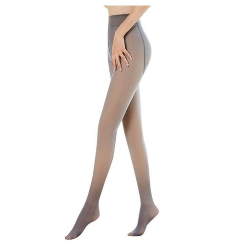 Collants En Polaire Thermique Extensible À Double Doublure Pour Femme, Très Épais Et Chauds, Gris, Pour L'hiver