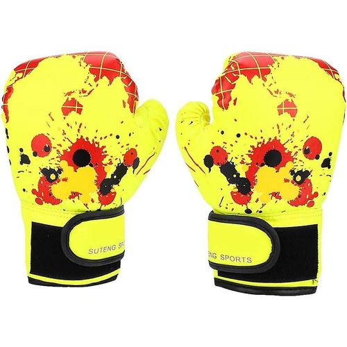 Gants De Boxe Pour Enfants, Gants De Boxe Pour Enfants, Mini Gants De Boxe Junior Pour Garçons Et Filles, Gants D'entraînement Pour La Boxe Jaune
