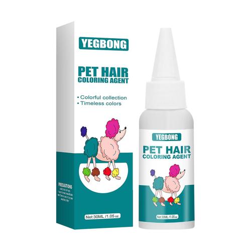 Crème De Teinture Pour Animaux De Compagnie Agent Pigmenté Cheveux Tache Colorée Brillante Chats Animaux Colorant Trucs Beauté Durable Chiens Mourants Crème De Coloration Des Cheveux, 2 Pièces