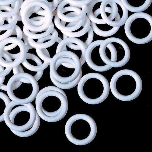 100 Pièces Anneaux De Rideau Pour Stores Romains, Joints Toriques Anneaux En Plastique Pour Stores Romains (Blanc, 13 Mm) Blanc