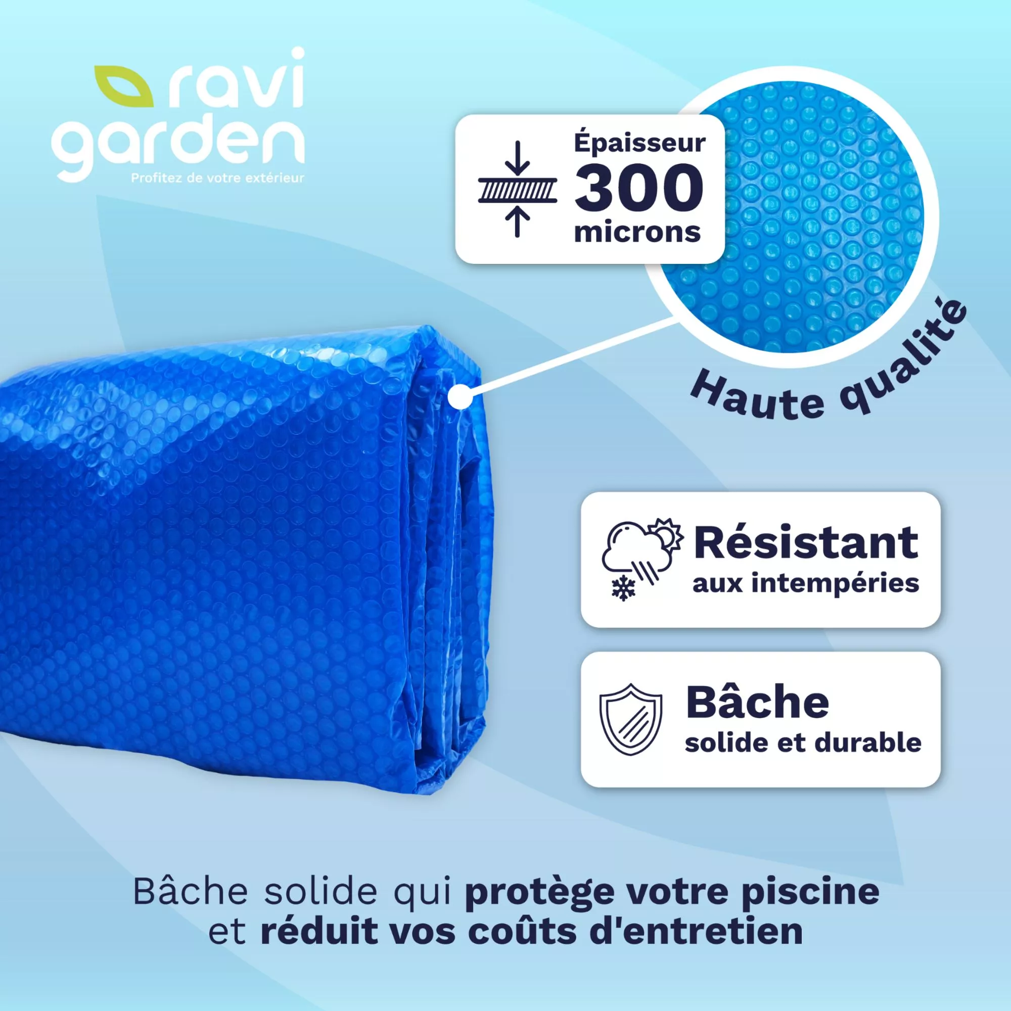 B&acirc;che &agrave; Bulle Piscine 7 x 4 m | &Eacute;paisseur