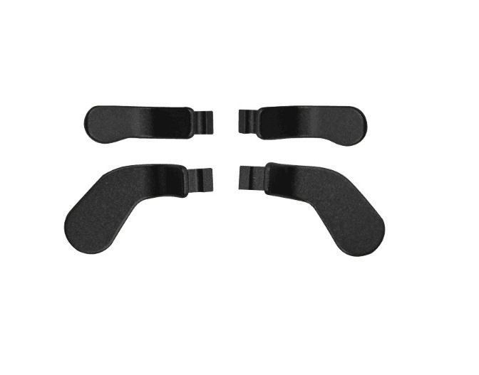 4 Pcs Palettes Métalliques En Acier Inoxydable Pour Xbox One Elite Séries 2 Manette, Noir