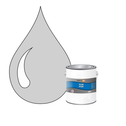 POK FER Gris : Peinture de Finition Antirouille Laque Semi-Brillante Métaux Ferreux - 1L - RAL 7047 - Télégris 4