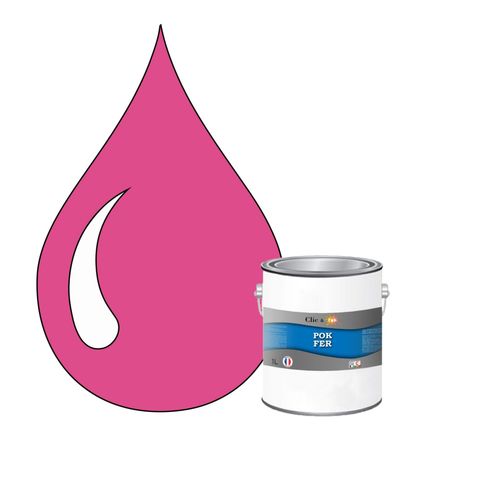 POK FER Violet : Peinture de Finition Antirouille Laque Semi-Brillante Métaux Ferreux - 1L - RAL 4003 - Violet Bruyère