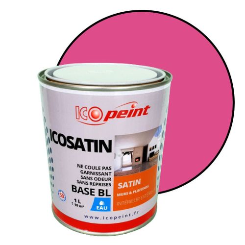 Peinture Acrylique Satin Lessivable 1L - ICOSATIN RAL 4003 Violet bruyère