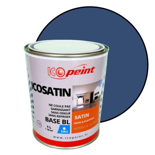 Peinture Acrylique Satin Lessivable 1L - ICOSATIN RAL 5000 Bleu violet